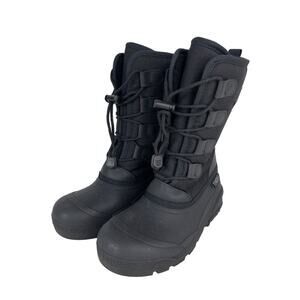 Tundra BURKE Kids Black Boys Winter Snow Boots Size 2